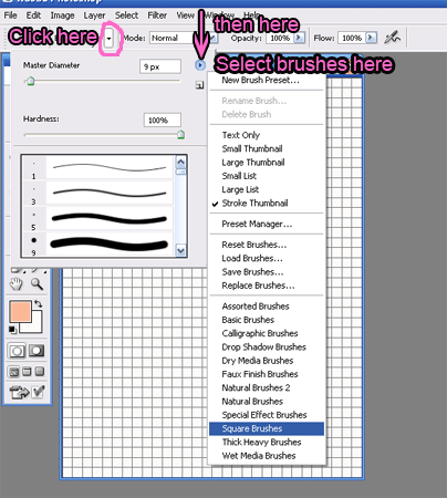 opening a new adobe photoshop file