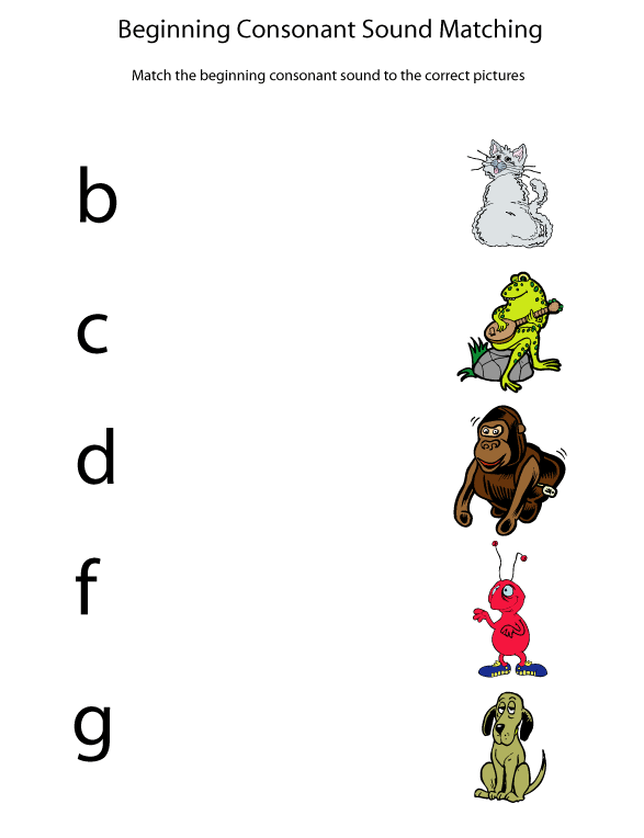 2 beginning consonant sounds worksheets for kindergarten - free ...